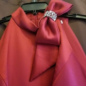 Red ballgown maxi dress